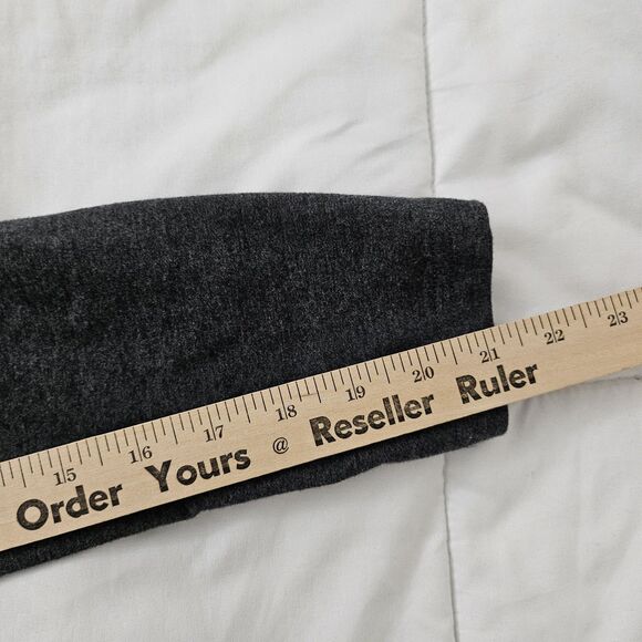 BYLT Sweatshirt Medium Gray Drop Cut Hooded Henley Long Sleeve Lux Pullover - Picture 10 of 10